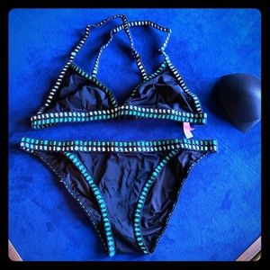 NWOT Victoria’s Secret crochet trim bikini